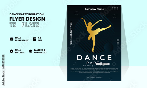 Modern premium belly dancing invitation flyer, poster, brochure multipurpose template