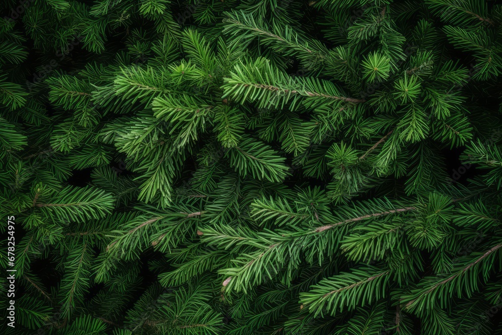 Background of Christmas tree branches. Generative AI Background of Christmas tree branches. Generative AI