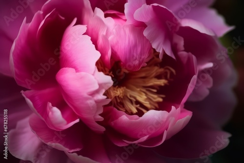 Beautiful pink peony flower  close up. Generative AI