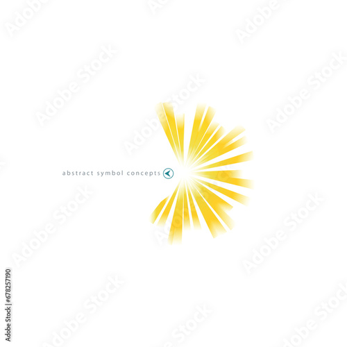 White vector background with sun icon for weather design	