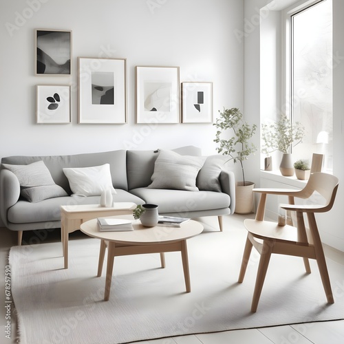 Scandinavian Style: Clean lines, simple furniture, a neutral color palette, and plenty of natural light to capture the essence of Scandinavian design.   © Tachfine Art