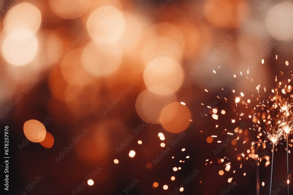 Christmas and New Year background with sparklers and bokeh lights. Christmas and New Year background with sparklers and bokeh lights.