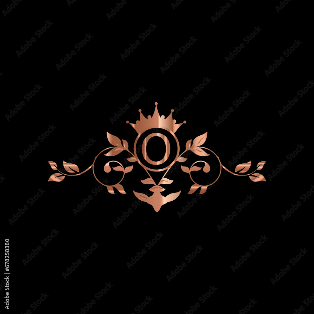 Fototapeta premium creative letter logo design with golden color