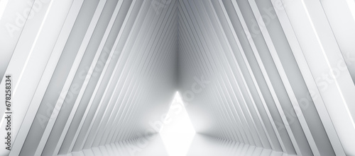 Abstract triangle tunnel neon glow