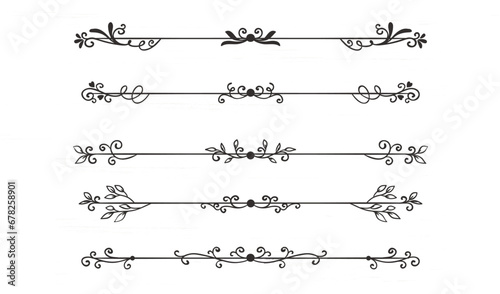 hand drawn vintage ornamental borders