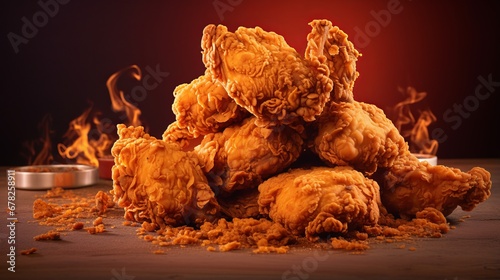 Flame Kissed Kentucky Chicken: A Fresh and Crunchy Delight - Minimal Food Photography