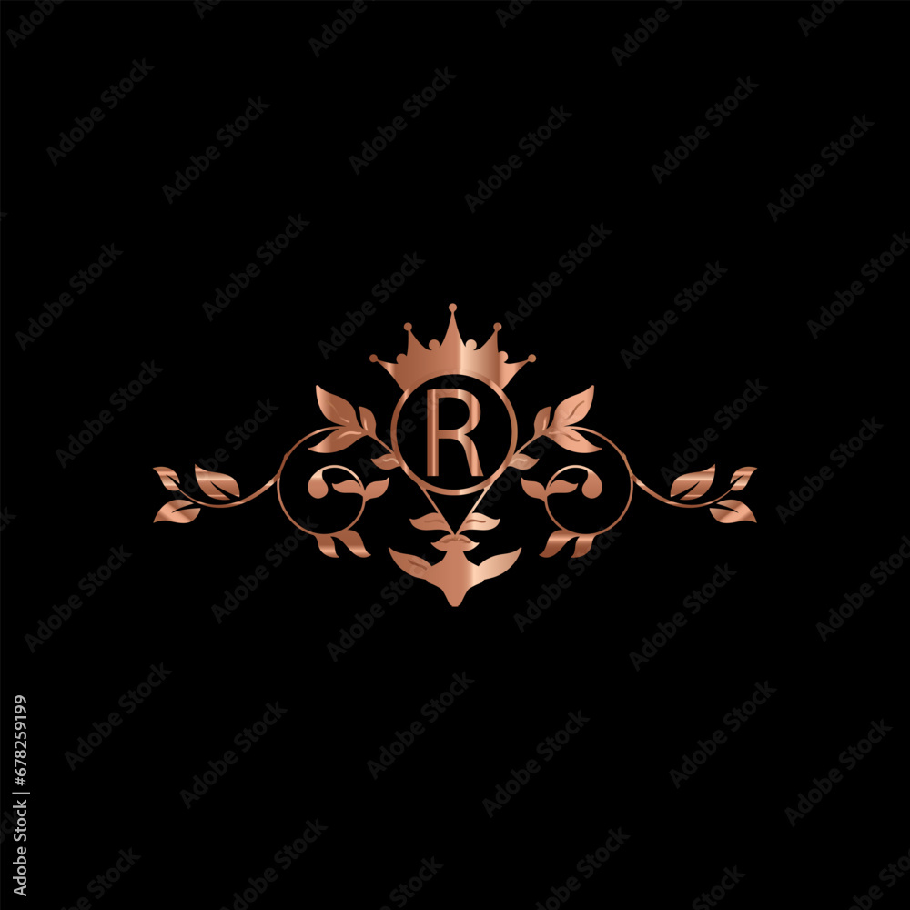 creative letter logo design with golden color creative letter logo design with golden color