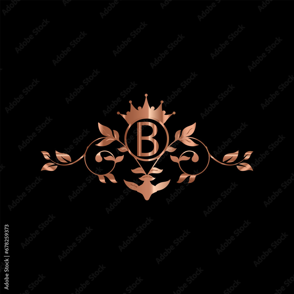 Fototapeta premium creative letter logo design with golden color