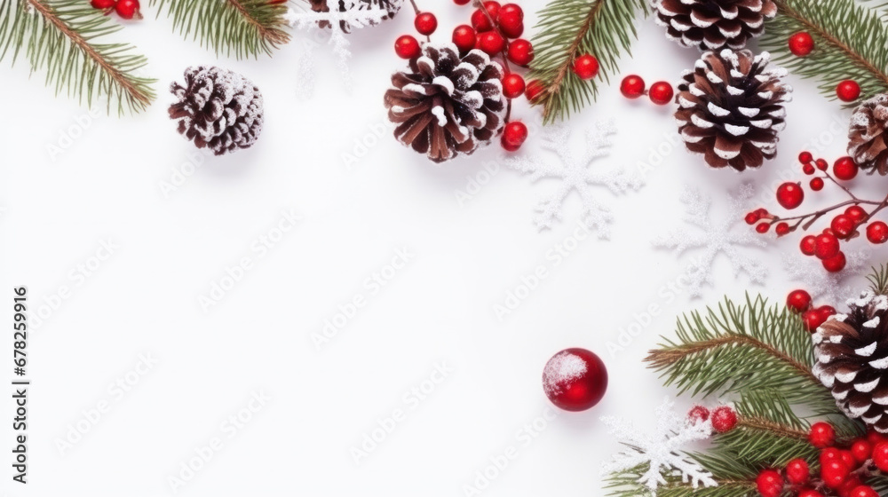 Fototapeta premium Christmas themed decorative background