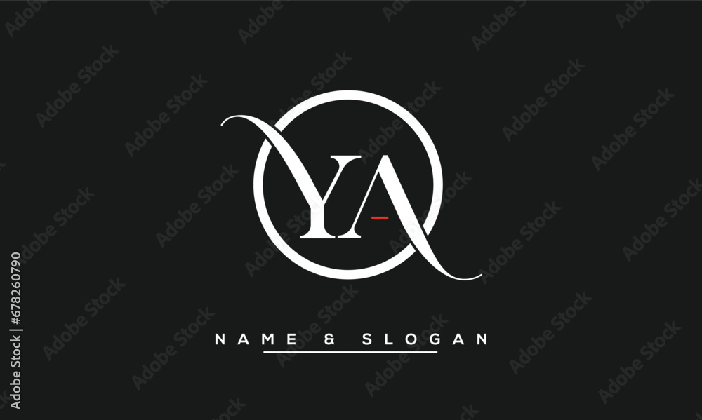 YA, AY, Y, A Abstract Letters Logo Monogram YA, AY, Y, A Abstract Letters Logo Monogram