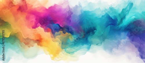 Colorful watercolor paint stain drips style. AI generated image