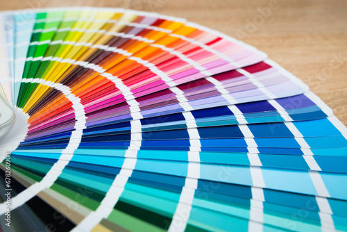 bright samples of color palette.