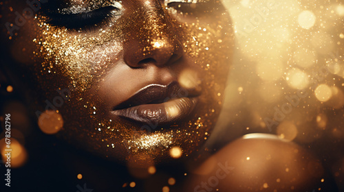 A gold glitter background