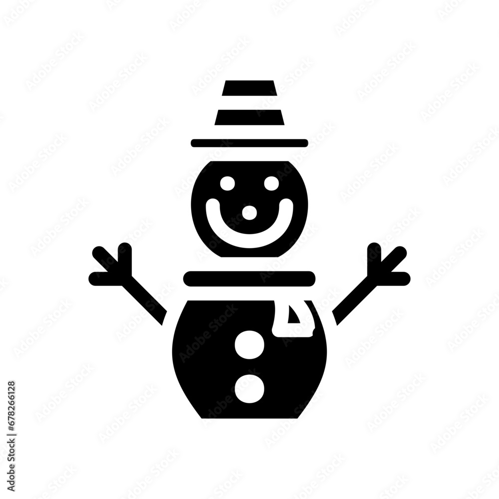 snowman glyph icon snowman glyph icon