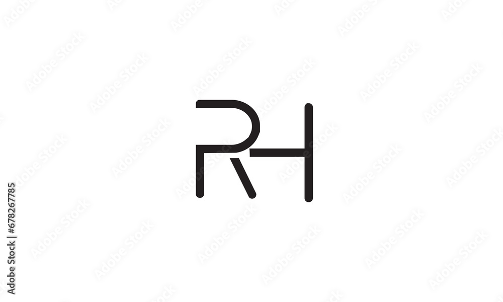 RH, HR , R , H , Abstract Letters Logo Monogram RH, HR , R , H , Abstract Letters Logo Monogram