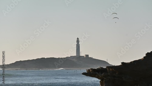 Cape of trafalgar in the evening in Caños de Meca, south Spain