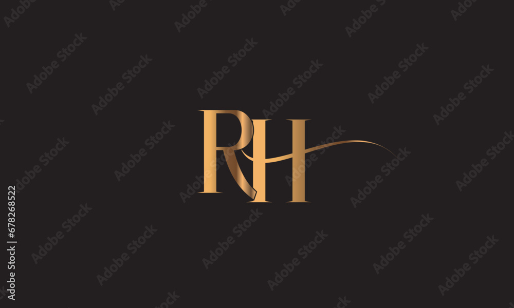 RH, HR , R , H , Abstract Letters Logo Monogram RH, HR , R , H , Abstract Letters Logo Monogram
