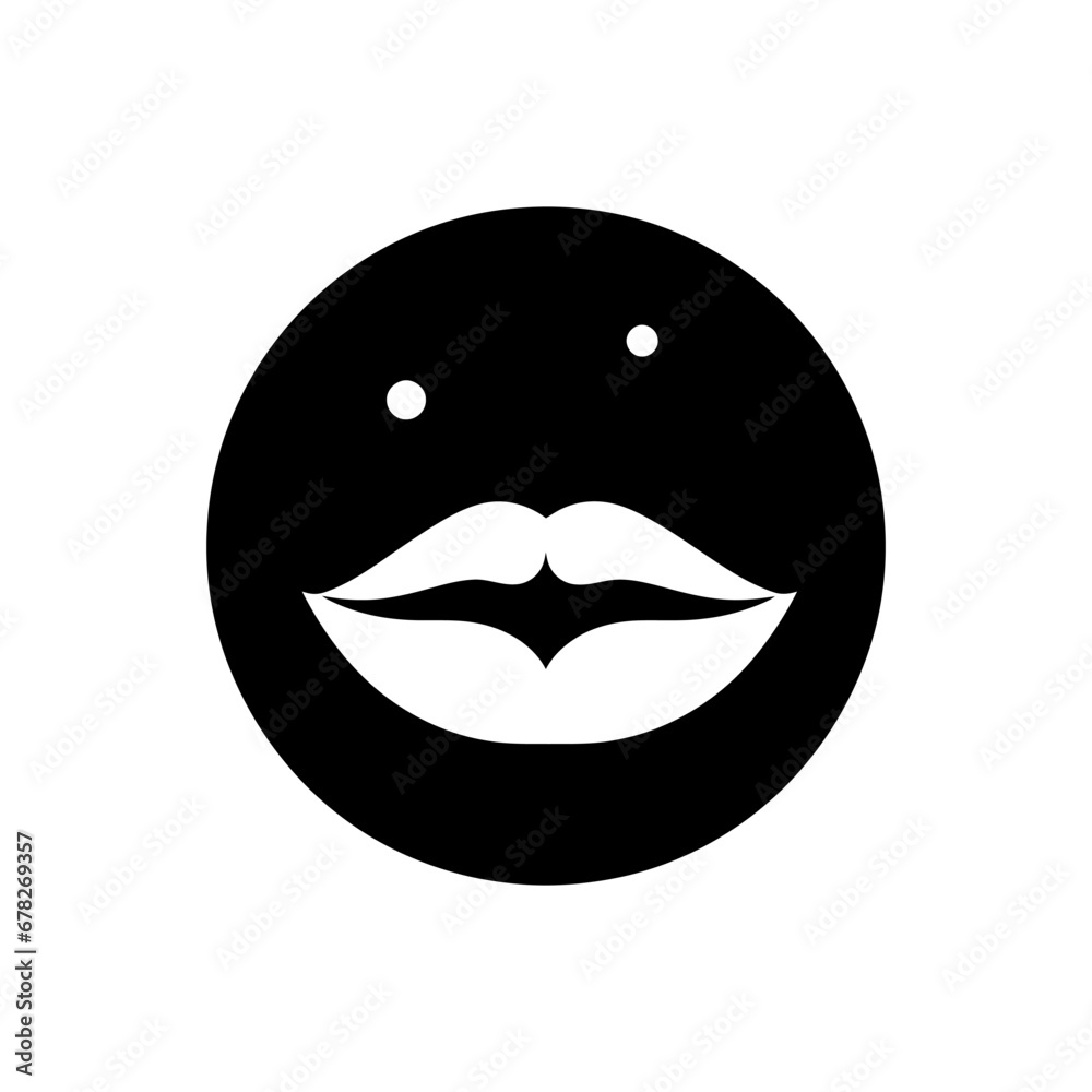 Midnight Kiss Icon - Simple Vector Illustration