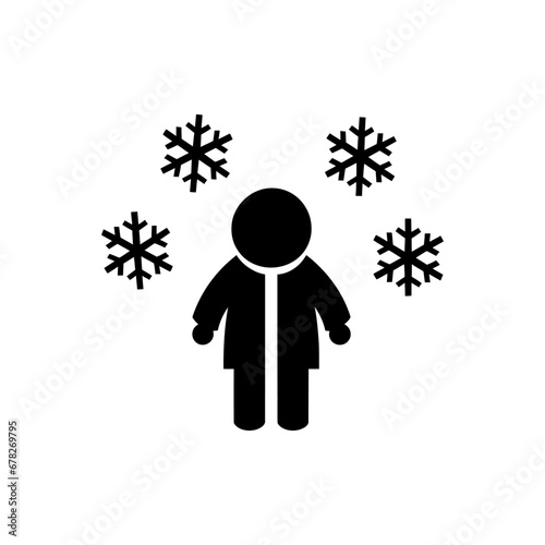 Falling Snow Icon - Simple Vector Illustration