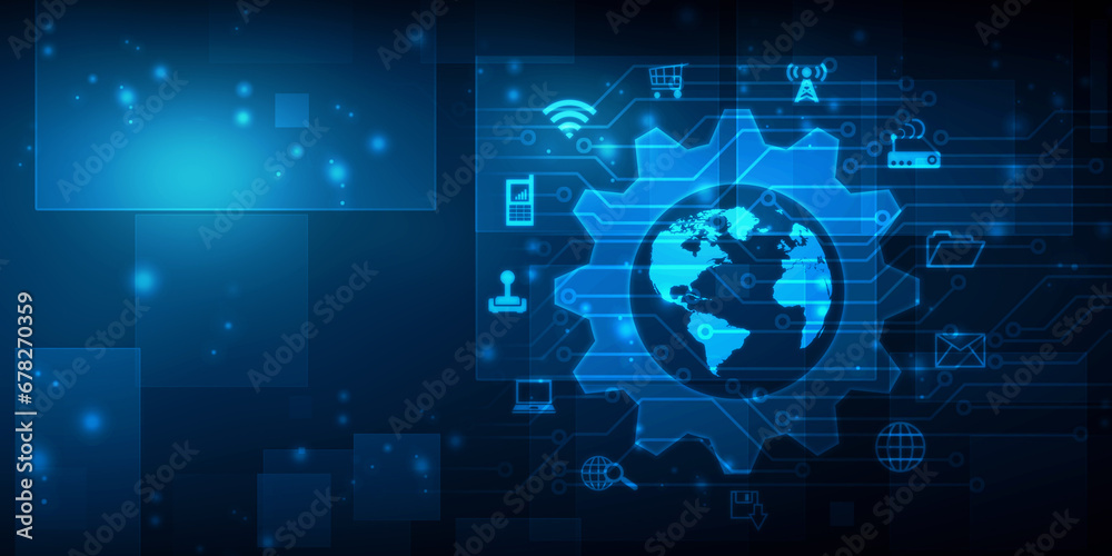 2d illustration abstract technology background 2d illustration abstract technology background