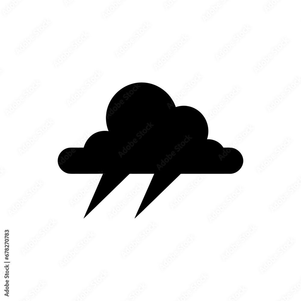 Thunderstorm Icon - Simple Vector Illustration Thunderstorm Icon - Simple Vector Illustration