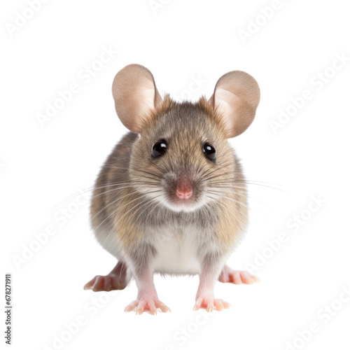 gray mouse on a transparent background.