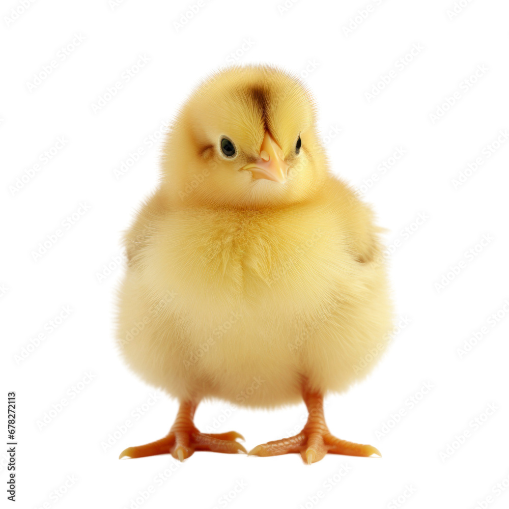 Obraz premium yellow chick on a transparent background.