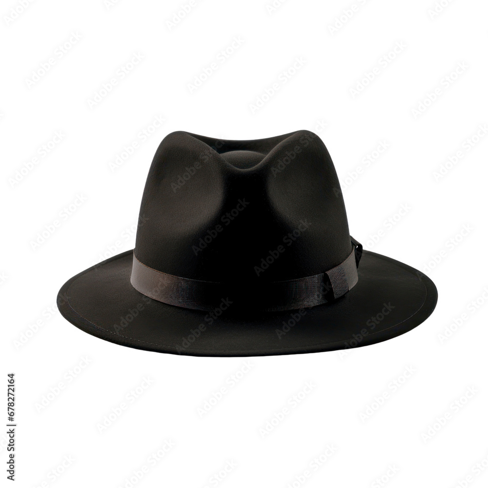 black hat on a transparent background. black hat on a transparent background.