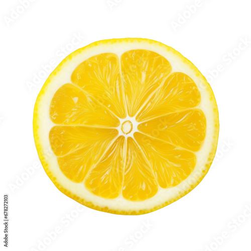 yellow lemon on a transparent background.