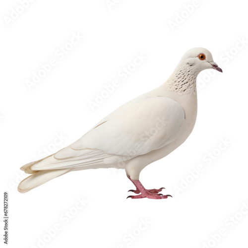 white dove on a transparent background.