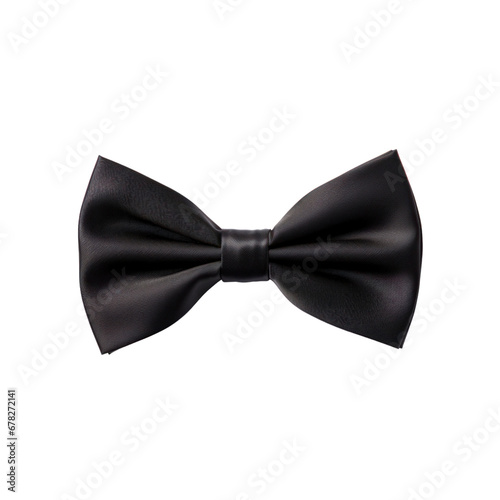 black bow tie on a transparent background.