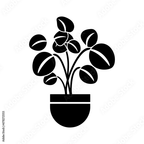 Chinese Money Plant Icon - Simple Vector Illustration