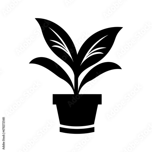 Dumb Cane plant Icon - Simple Vector Illustration
