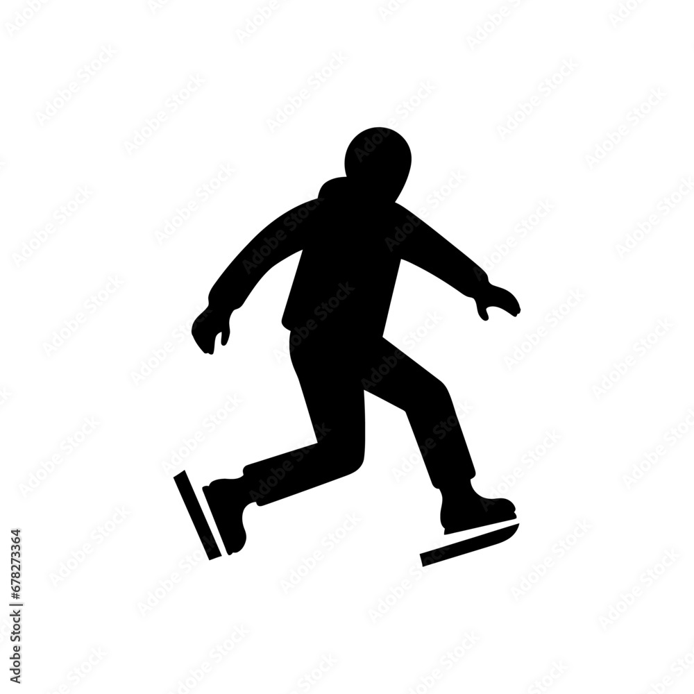 Ice skating icon - Simple Vector Illustration Ice skating icon - Simple Vector Illustration