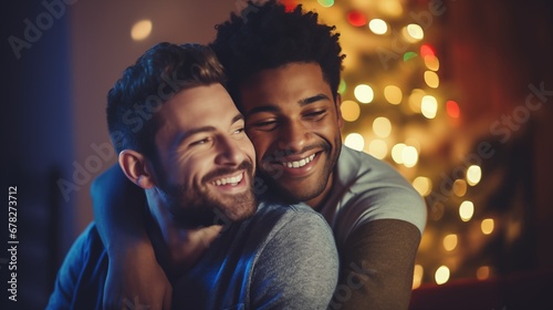Joyful Christmas Moments with Same-Sex Couple