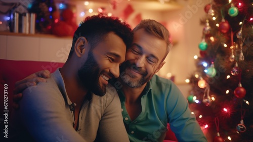Festive Christmas with Homosexual Couple
