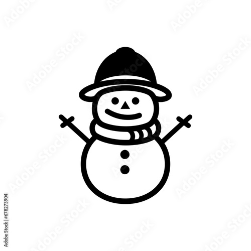 Snowman earmuffs icon - Simple Vector Illustration