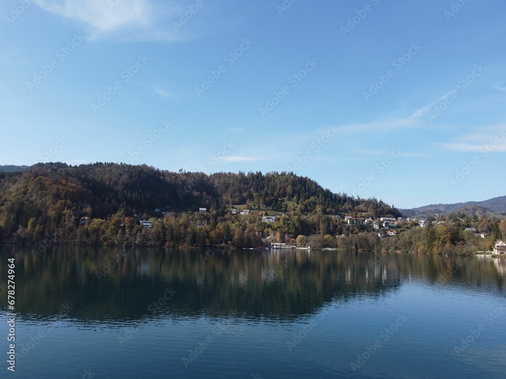 Beautiful view of the lake on a sunny summer day Beautiful view of the lake on a sunny summer day
