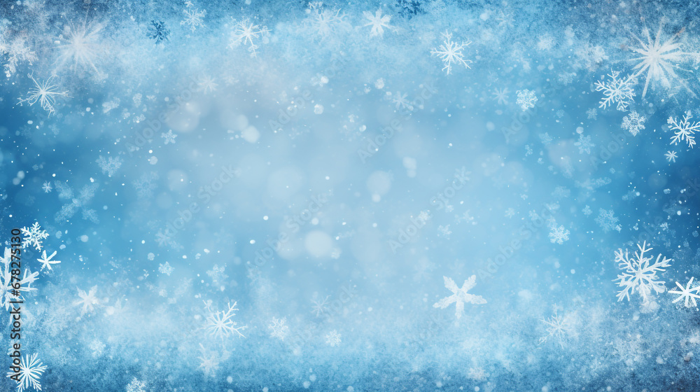 Minimal snowflake background winter theme