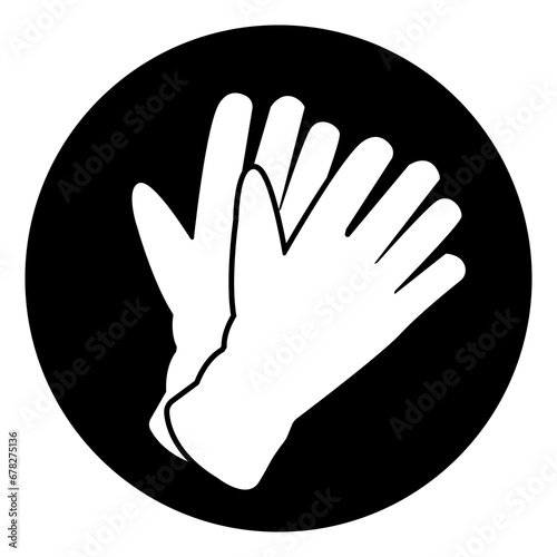 Wear Gloves Protection Symbol Sign ,Vector Illustration, Isolate On White Background Label. EPS10