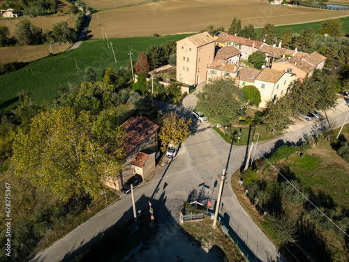 Piccolo antico borgo fortificato di Agello. photo