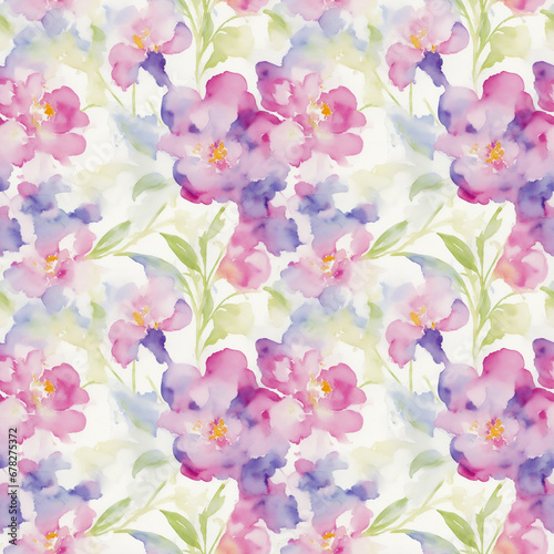 seamless watercolor floral abstract colorful wallpaper © Алена Харченко