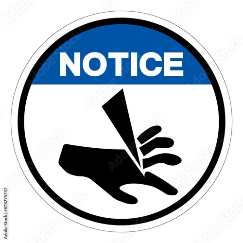 Notice Sharp Edges Watch Your Fingers Symbol Sign, Vector Illustration, Isolate On White Background Label .EPS10