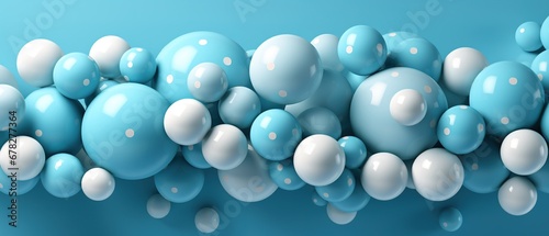Blue molecules on isolated background.