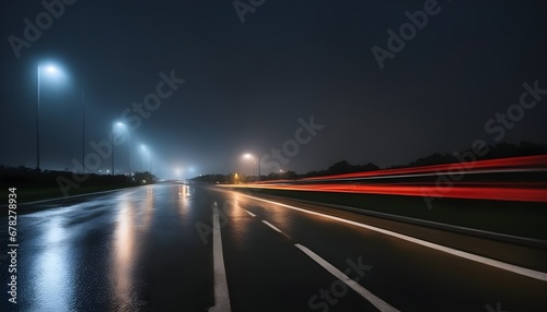 Road at night photo
