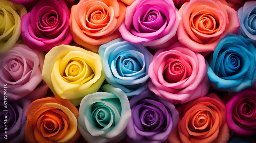Colorful roses sold at various festivals. Colorful roses sold at various festivals.