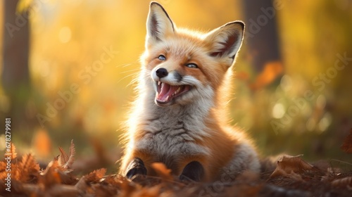 Happy fox pleased to welcome you. © vlntn