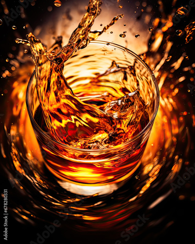 Whiskey overflow, dark and seductive.