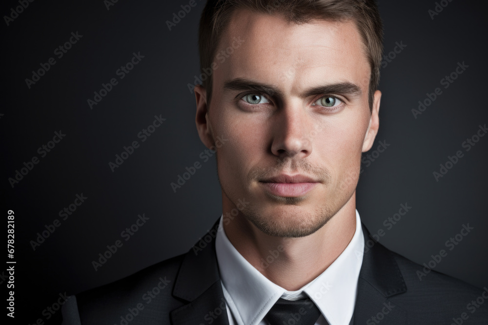 Well-dressed man confidently poses for picture. Perfect for professional and business-related concepts Well-dressed man confidently poses for picture. Perfect for professional and business-related concepts