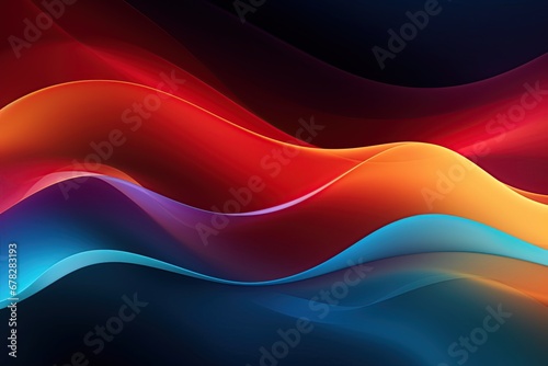 Colorful wavy abstract background. Ai Generative